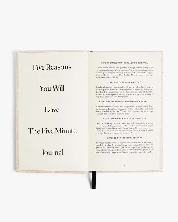 5 reasons you will love the five minute journal - The Five Minute Journal Gratitude Journal by Intelligent Change - Original Linen