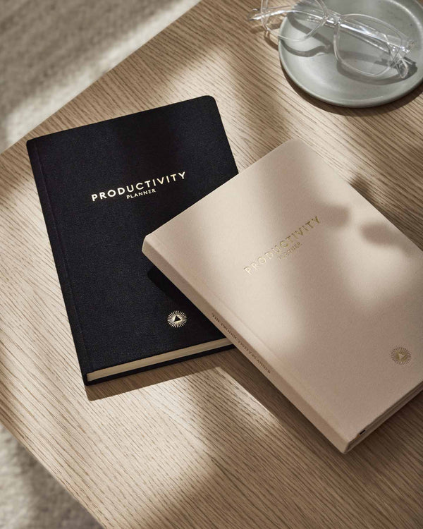 Productivity Planner Guided Structure Daily Planner to increase productivity stop procrastination and get more done in less time. Productivity journal.