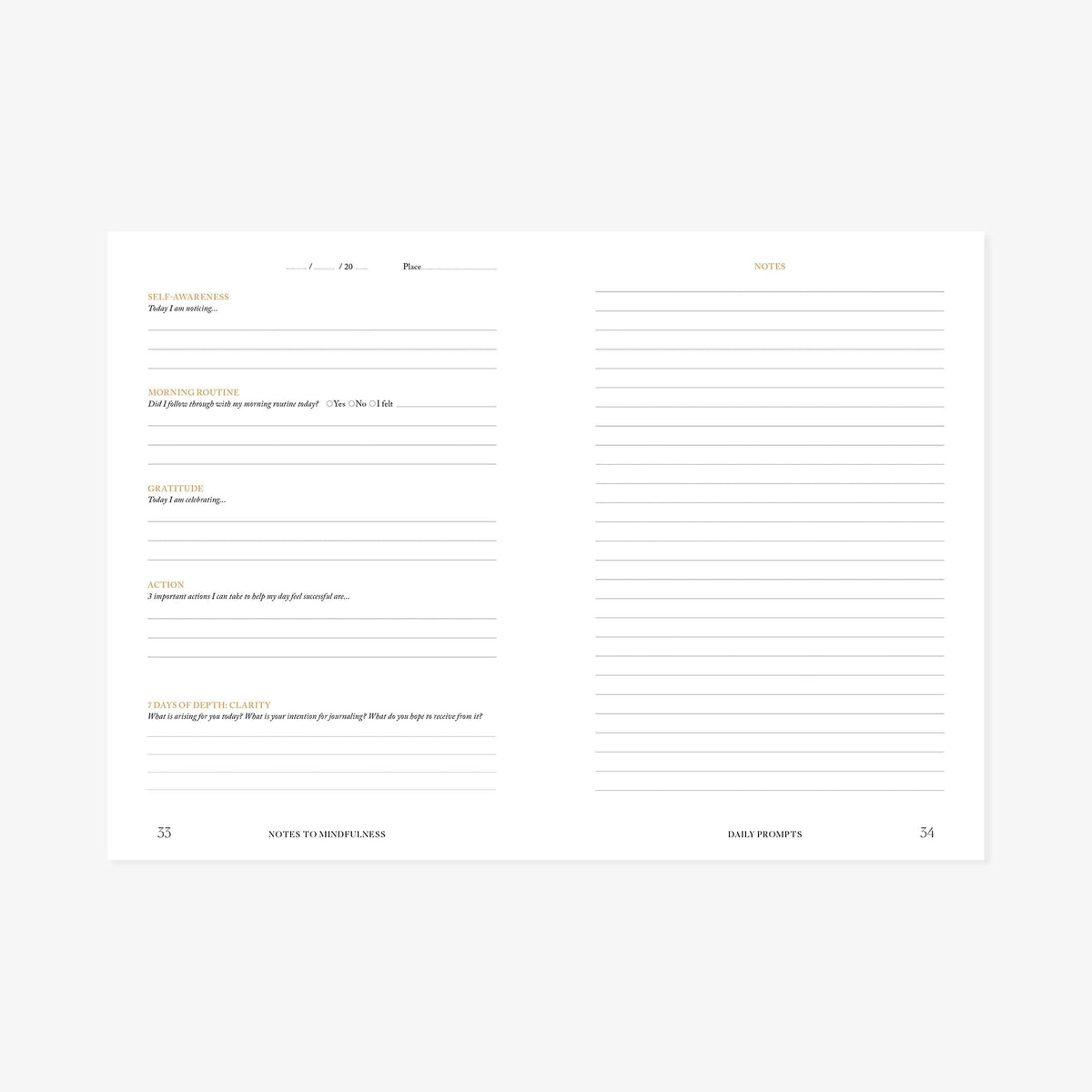 Notes to Mindfulness Journal | Intelligent Change x Chelsea Kauai