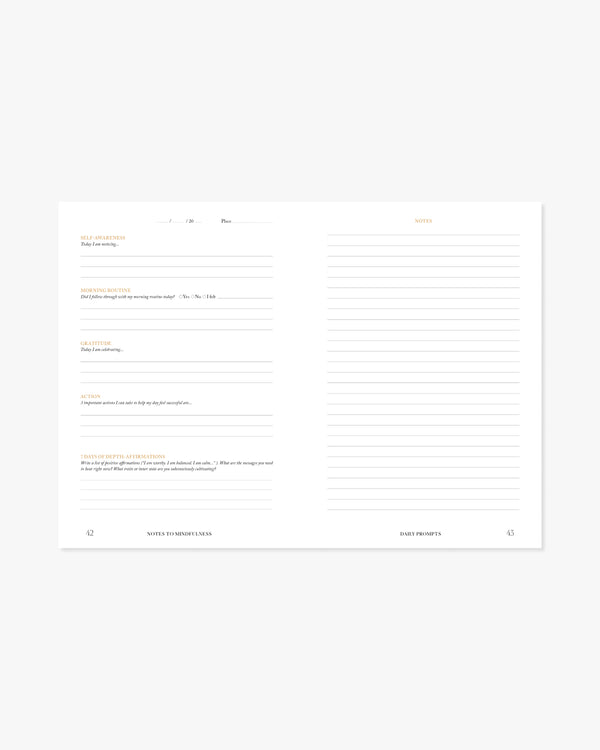 Notes to Mindfulness Journal (Downloadable) - Digital Version Stone Black