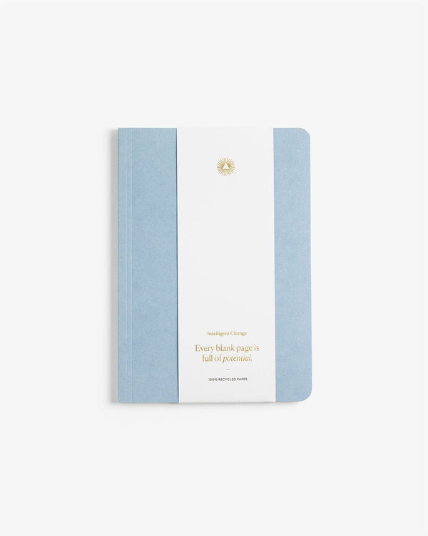 Essential notebook by Intelligent Change created with bespoke paper and made in Germany, Lined long-form journaling notebook with dated pages.