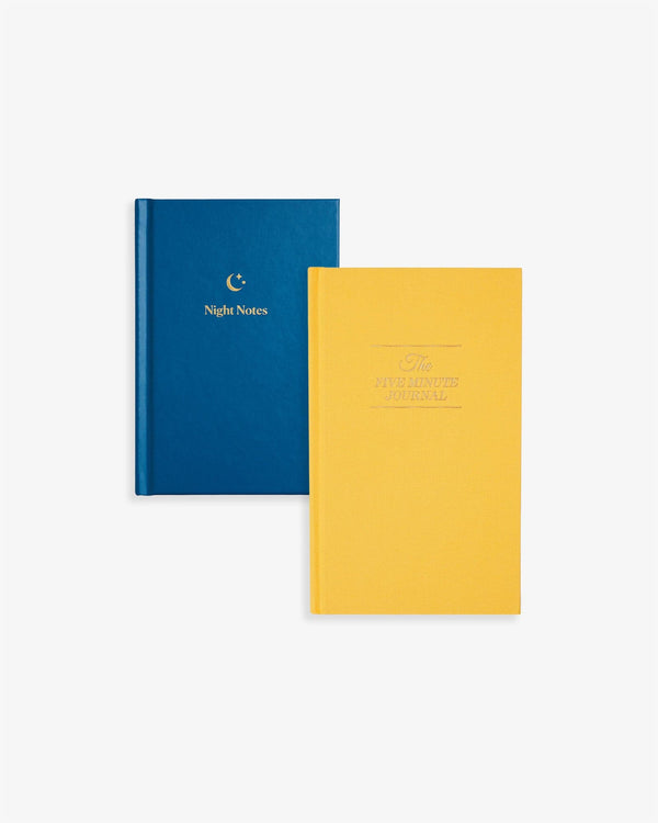 Build your morning and evening rituals with the Bedside Bundle, which includes the Five Minute Journal and the Night Notes journal. Start every day with gratitude and finish it with mindful reflection and creative musings. These two life-changing tools with elegant, minimalistic design will fit into any bedroom aesthetics.