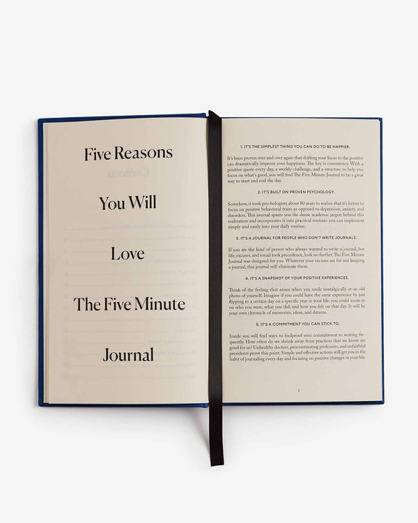 The Five Minute Journal Gratitude Journal by Intelligent Change - Royal Blue – 5-minute journal - 5 minute gratitude journal