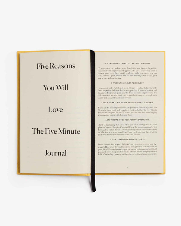 The Five Minute Journal Gratitude Journal by Intelligent Change - Sunshine Yellow – 5-minute journal - 5 minute gratitude journal