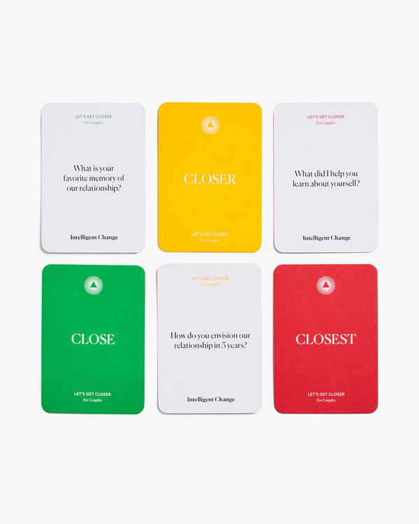 Let's Get Closer conversation cards to strengthen bonds and build relationships, dinner conversation card game, adult conversation cards