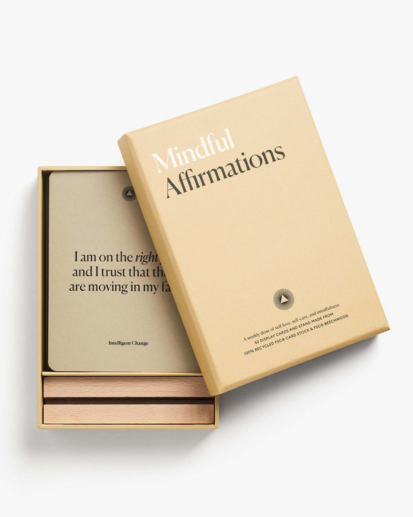 mindful affirmations cards for self-love, self-care, and mindfulness; daily positive affirmations by intelligent change