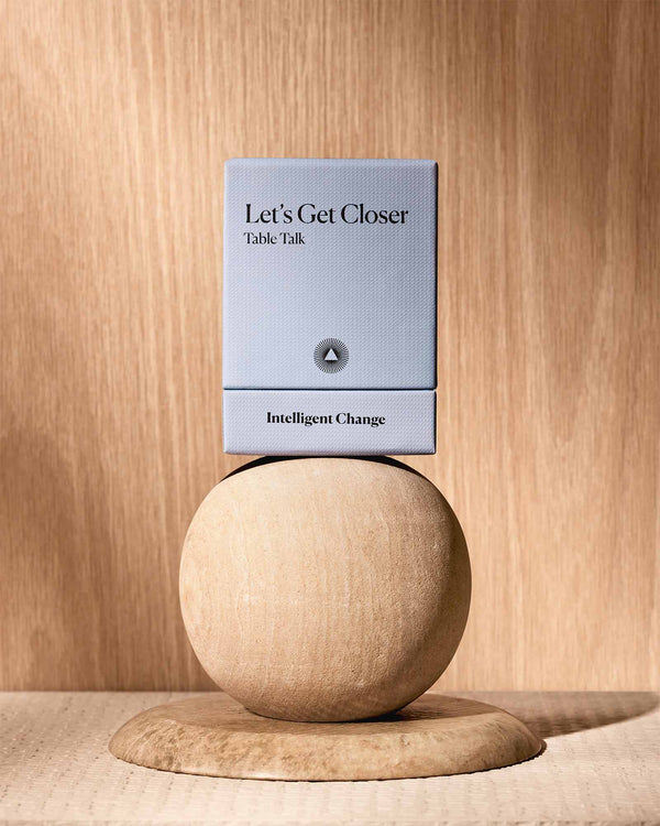 Let's get closer conversation cards based on positive psychology for dinner conversations and ice breakers. Questions that strengthen bonds and build relationships. Three level conversation cards.