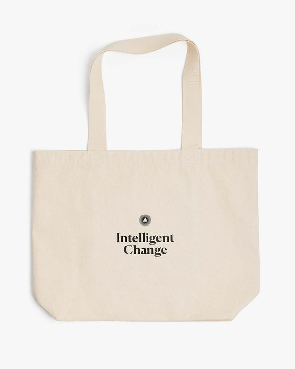 100% organic organic tote bag heavyweight intelligent change sustainable premium totes - manifesto