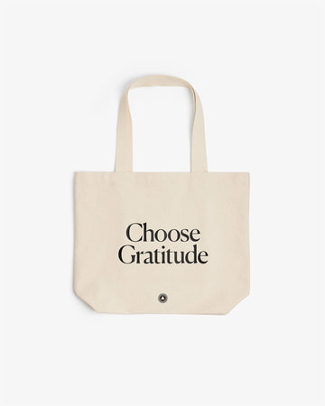 Organic Cotton Tote Bag – Choose Gratitude