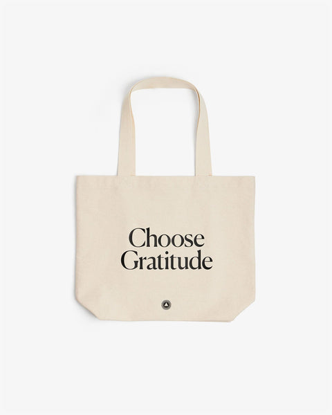 Organic Cotton Tote Bag – Choose Gratitude | Intelligent Change