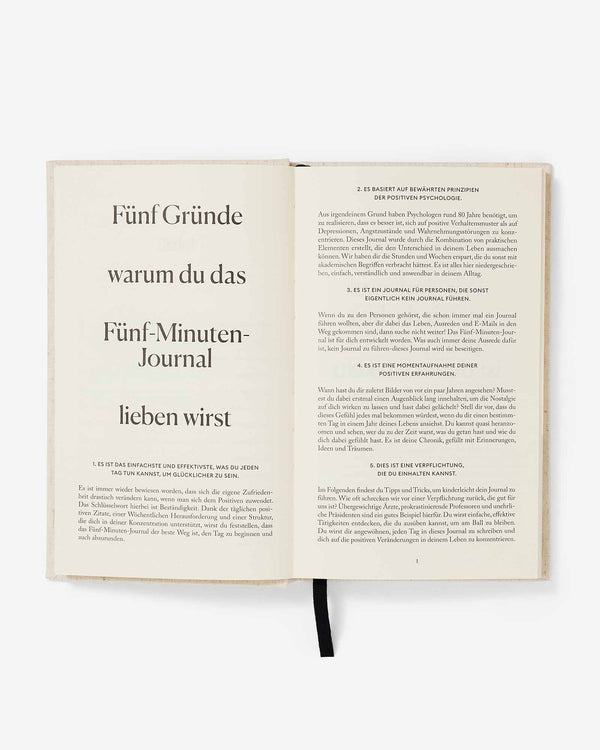 Das Fünf-Minuten Journal (German Five Minute Journal)