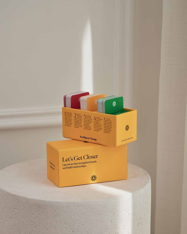 Let's Get Closer conversation cards to strengthen bonds and build relationships, dinner conversation card game, adult conversation cards