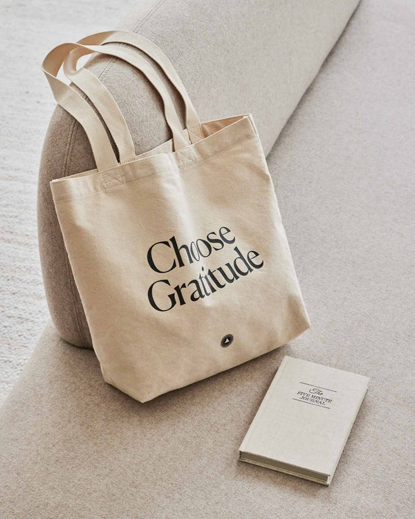 punishment Interpreter sum Organic Cotton Tote Bag – Choose Gratitude | Intelligent Change